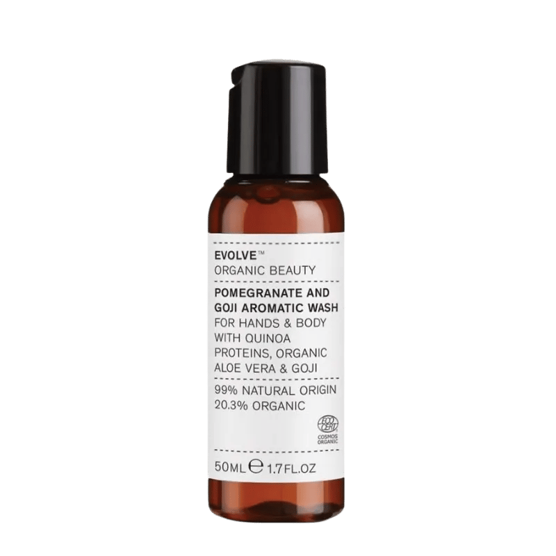 EVOLVE Organic Beauty format voyage Pomegranate and Goji Aromatic Wash
