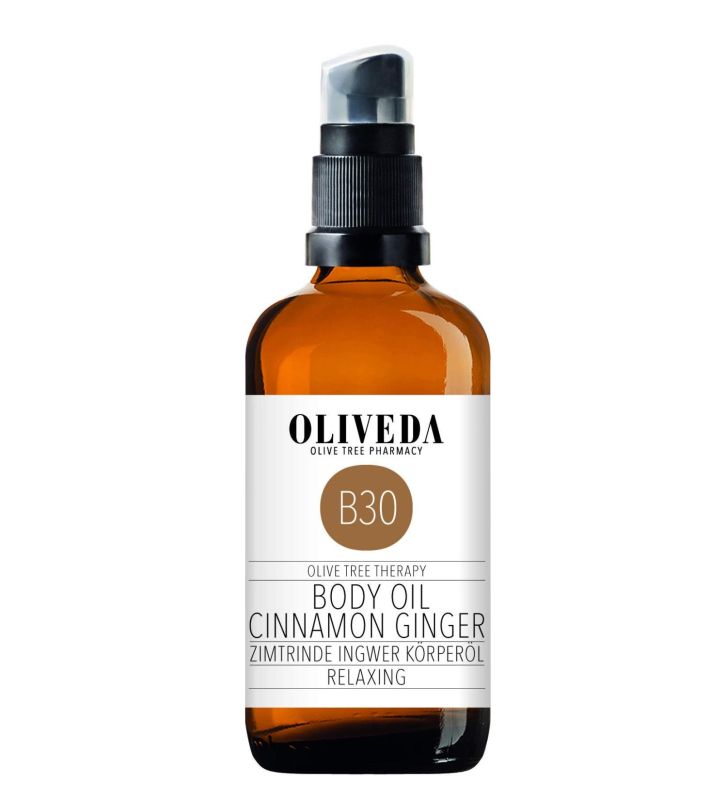 OLIVEDA B30 Huile pour le corps Écorce de cannelle Gingembre Relaxing
