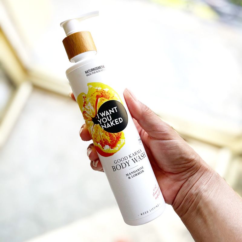 I want you naked GOOD KARMA Body Wash avec mandarine & laurier