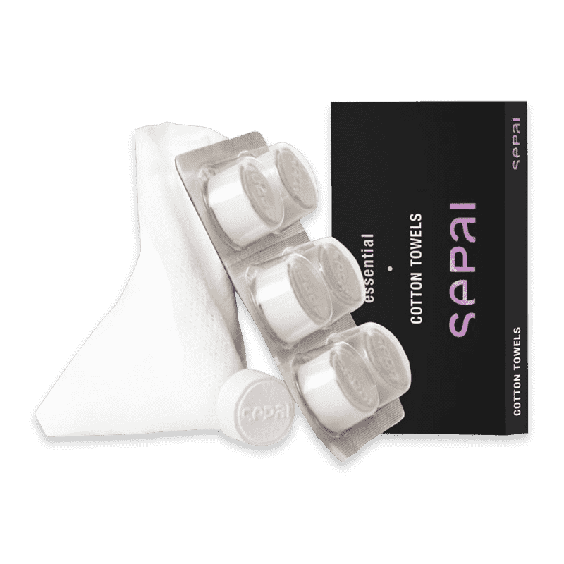 SEPAI Cotton Towel 8 pièces Lingettes démaquillantes