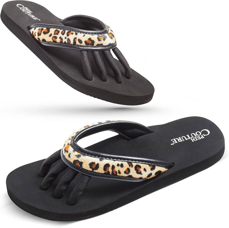 Pedi Couture Sandale Peau de Léopard sauvage