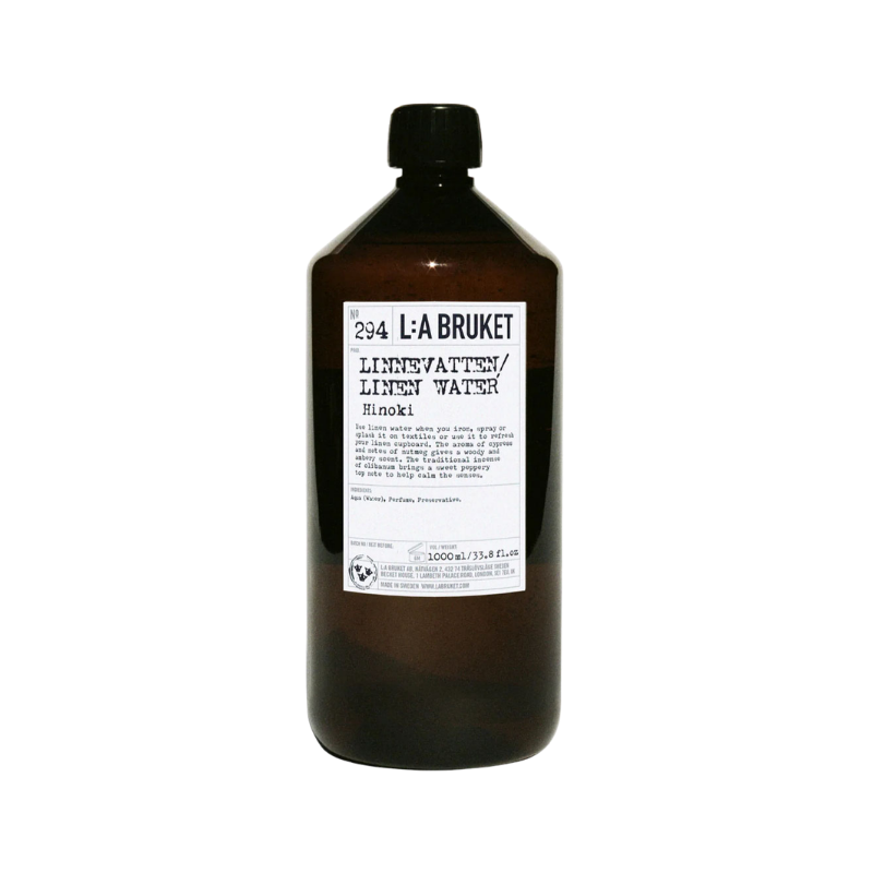 L:A BRUKET No. 294 Linen Water Hinoki eau de repassage