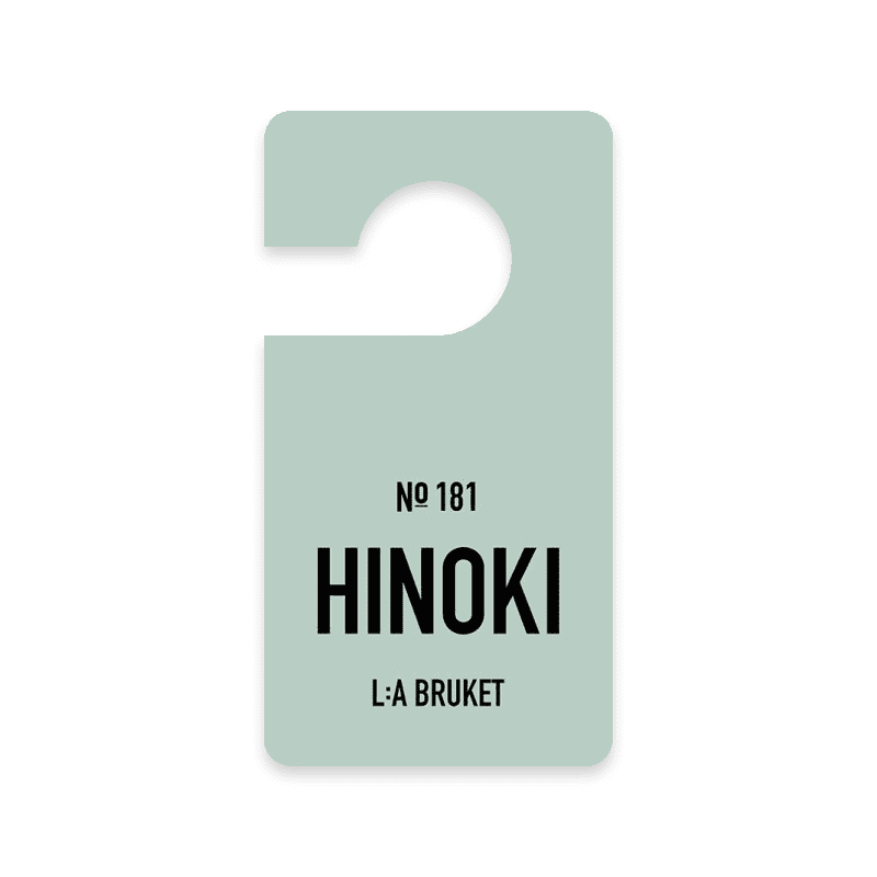 L:A BRUKET No. 181 Fragrance Tag Hinoki pendentif parfumé