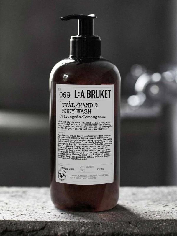 L:A BRUKET No. 069 Hand & Body Wash Lemongrass Taille de voyage