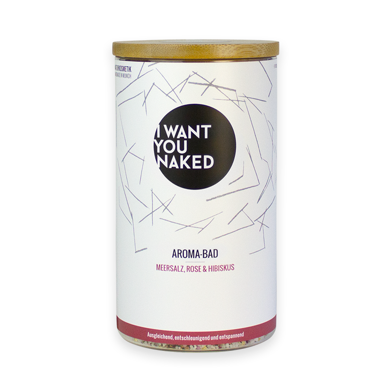 I want you naked RELAX BABY Bain aromatique avec sel marin, rose & hibiscus