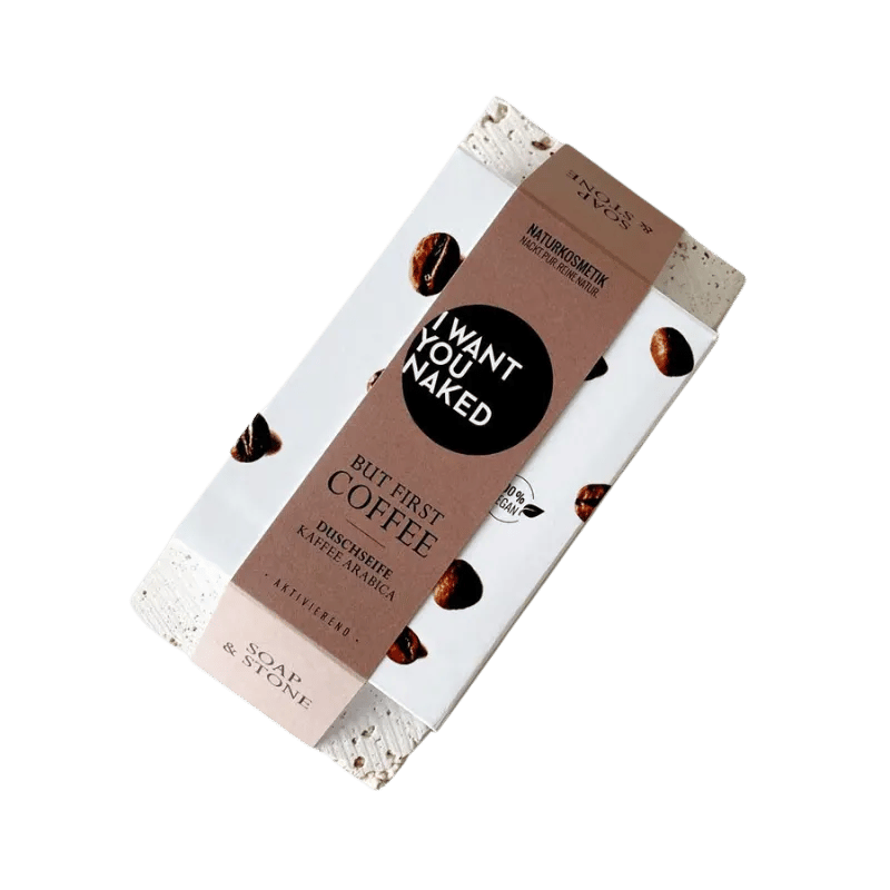 I want you naked SOAP & STONE Naked Stone avec savon douche BUT FIRST COFFEE
