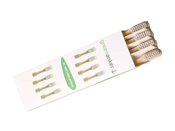 greenanker 8 têtes de rechange pour brosse à dents en bambou