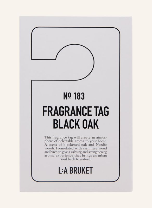 L:A BRUKET No. 183 Fragrance Tag Black Oak pendent parfumé