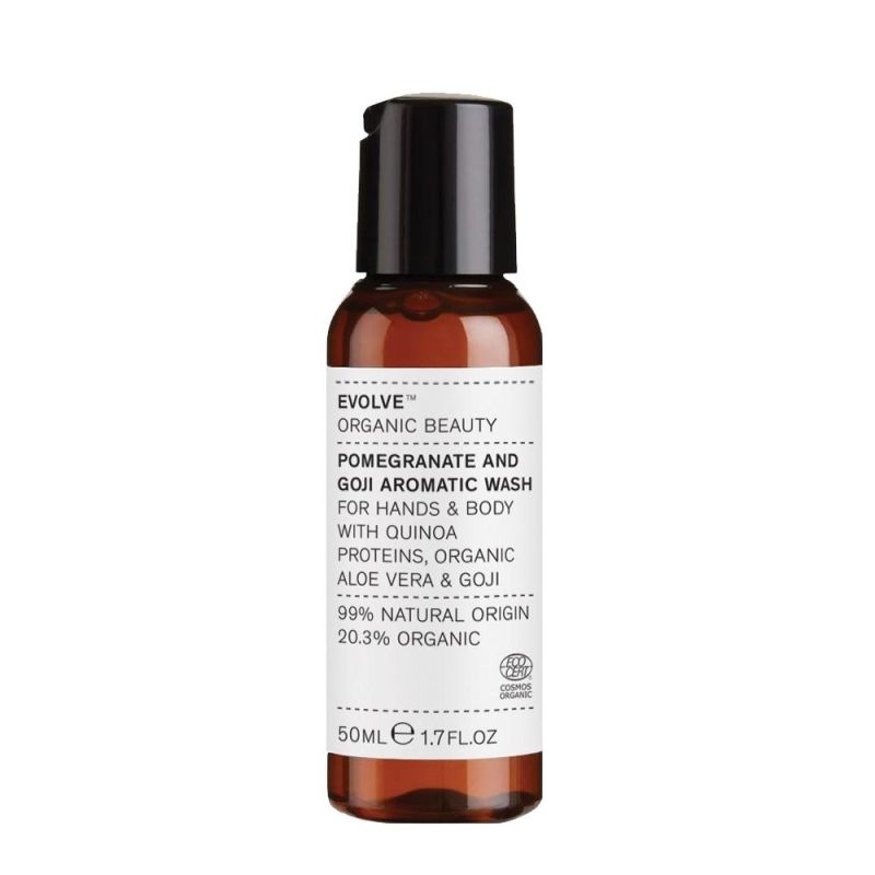 EVOLVE Organic Beauty format voyage Pomegranate and Goji Aromatic Wash