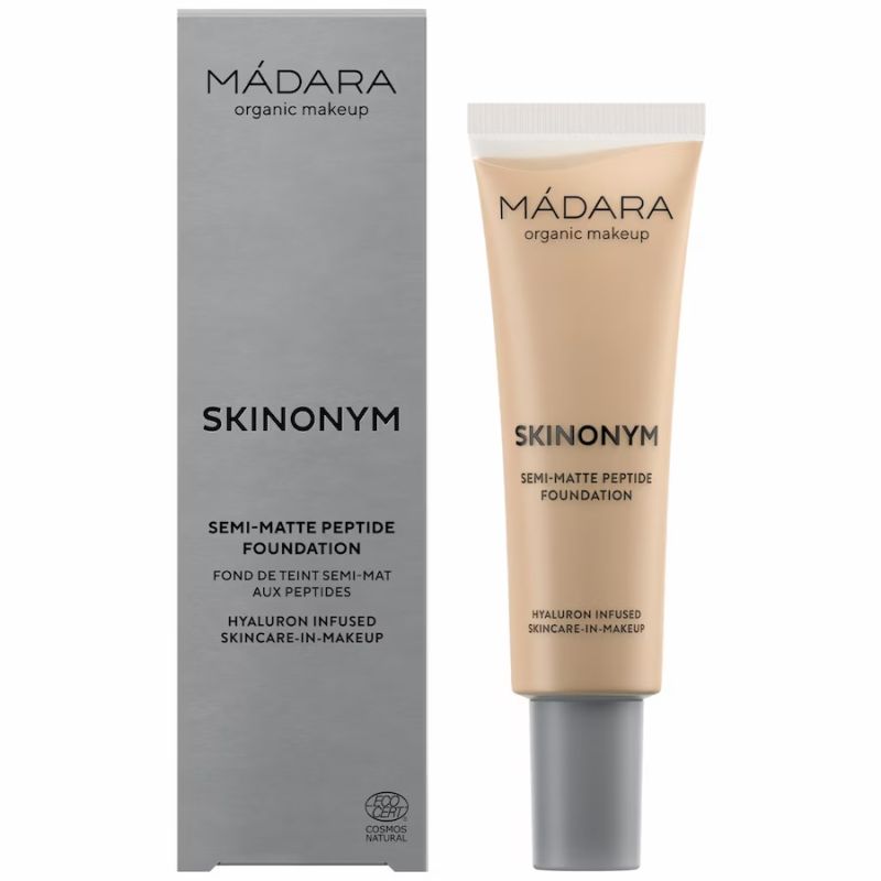 MADARA Organic Skincare SKINONYM Semi-Matte Peptide Foundation, #35 TRUE BEIGE